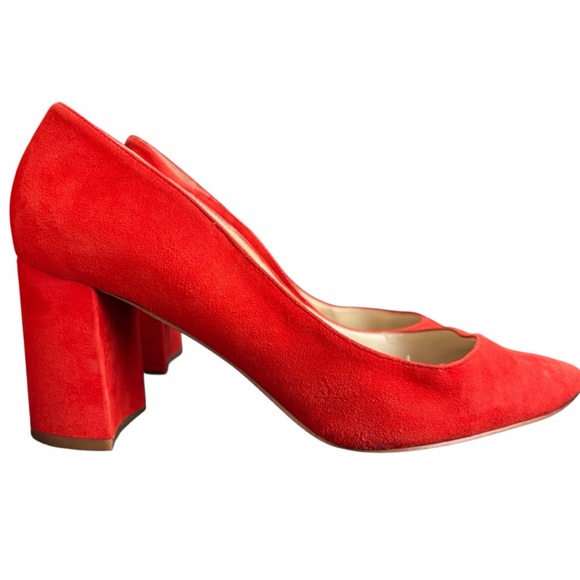 Marc Fisher Shoes - Marc Fisher Suede Red Block Heel Pumps ~ Size 10